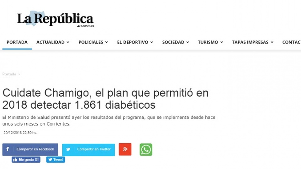 Diabetes Corrientes prueba
