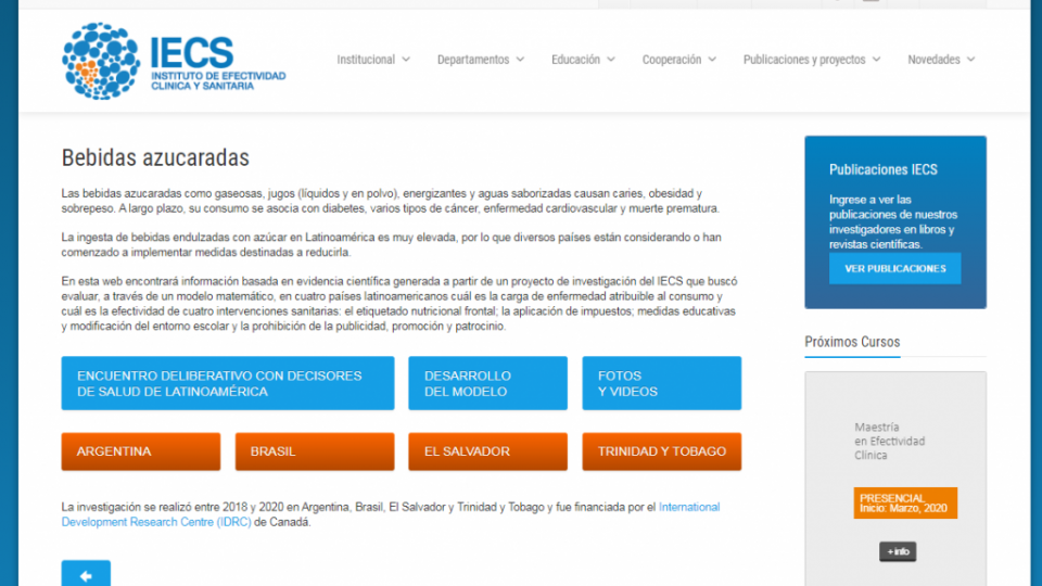 captura de la web
